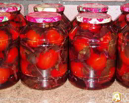 Помидоры маринованные с базиликовым ароматом