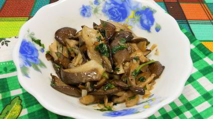 вешенки жареные маринованные