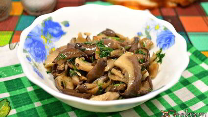 вешенки жареные маринованные
