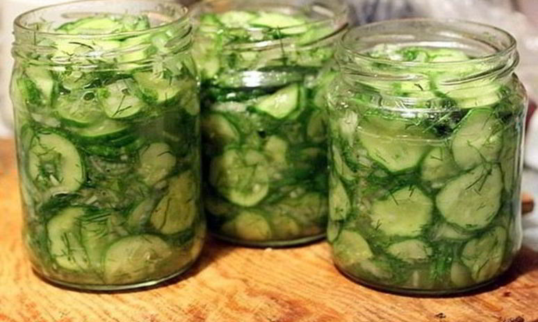 Рецепт нарезанных огурцов на зиму