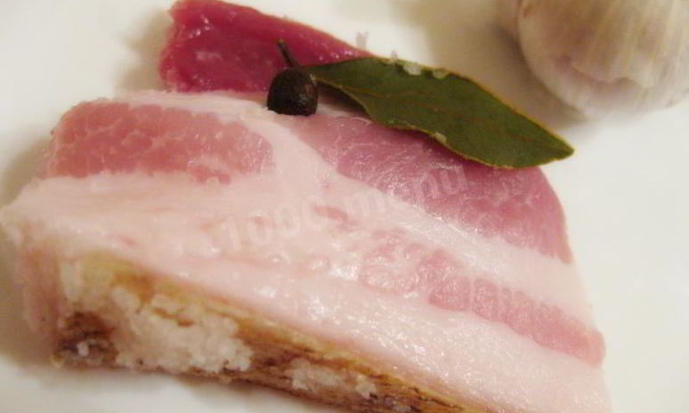 Рецепт простой засолки свиного сала на зиму