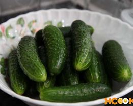Малосольные огурцы на минеральной воде