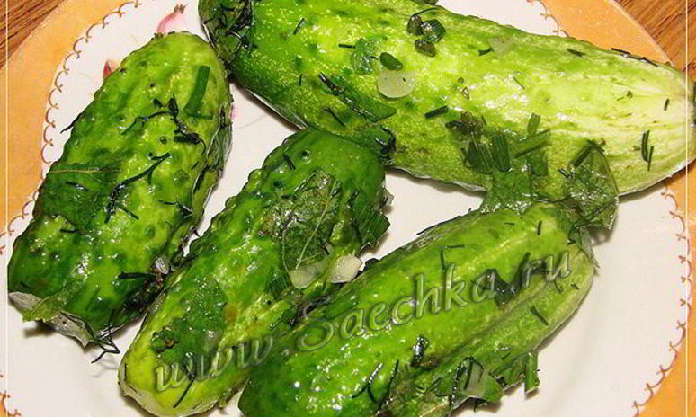 Рецепт малосольных огурцов в пакете