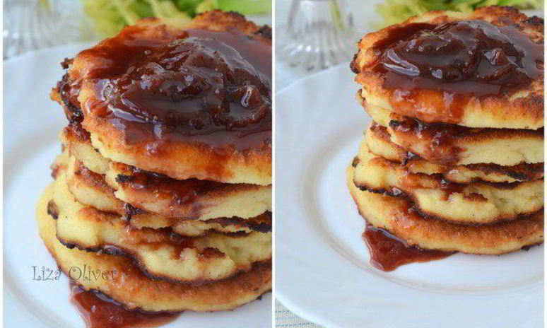 Рецепт медовых оладушек с домашним сливовым вареньем
