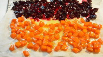 цукаты из свеклы, моркови и имбирем