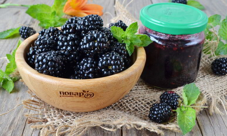 Рецепт варенья из ежевики без варки
