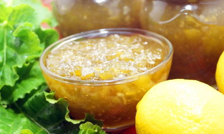 Рецепт варенья из ревеня с лимоном