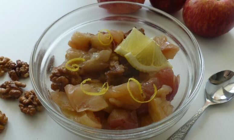 Рецепт варенья из яблок с грецкими орехами и лимоном