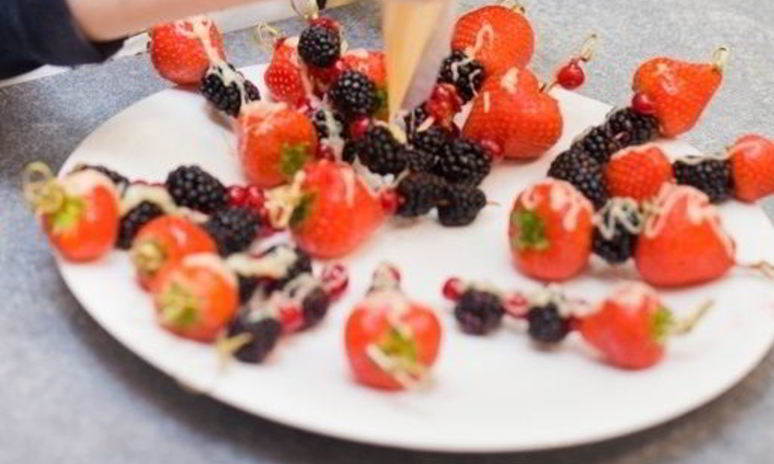 Рецепт ягод в белом шоколаде