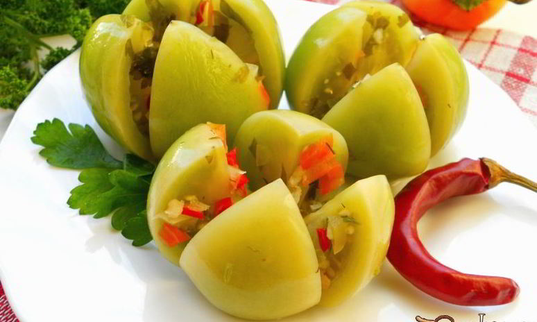 Рецепт зеленых помидоров квашеных