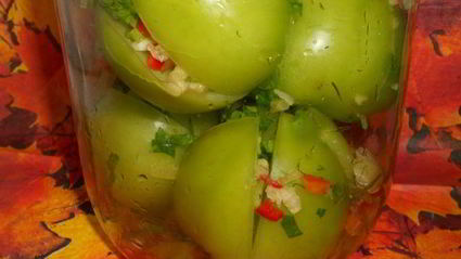 зеленые помидоры квашеные