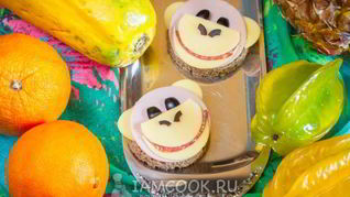 Бутерброд Обезьяна с сыром и колбасой