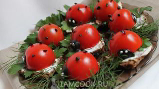 Бутерброды Божья коровка
