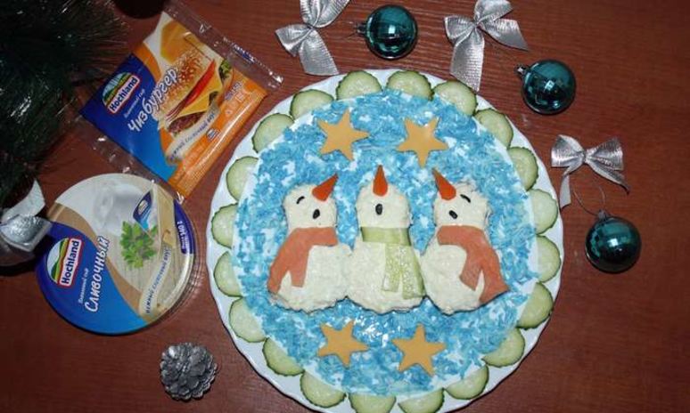 Рецепт бутербродов поющих снеговики в шарфиках