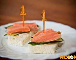 Бутерброды с красной рыбой