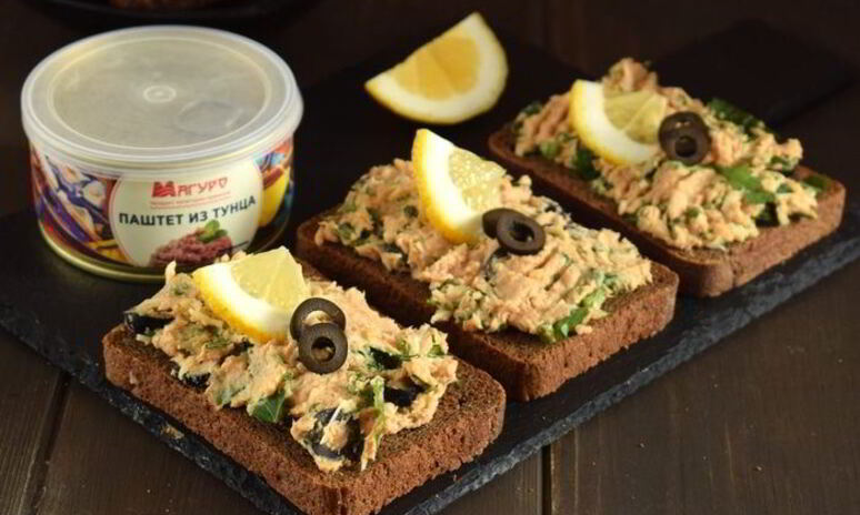 Рецепт бутербродов с паштетом из тунца