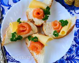 Бутерброды с семгой и сыром