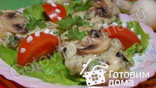 Бутерброды с шампиньонами и сыром