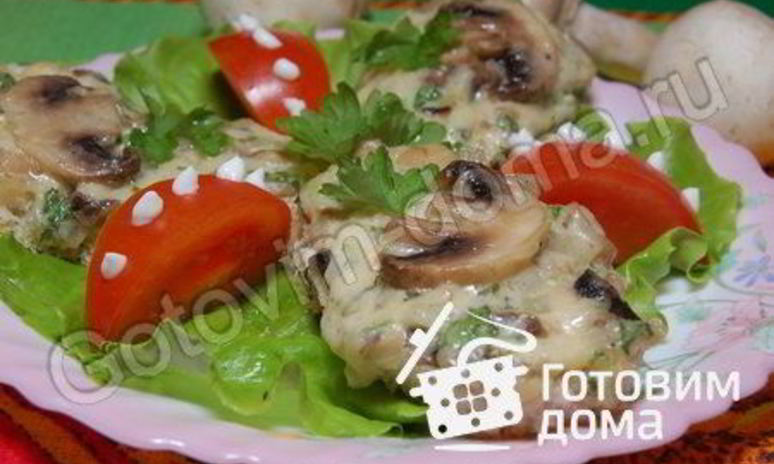 Рецепт бутербродов с шампиньонами и сыром