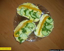 Бутерброды с яйцом и болгарским перцем