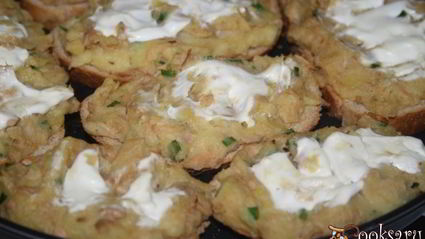 картофельные бутерброды с тунцом к завтраку