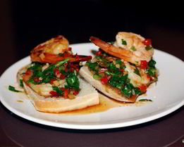 Острые бутерброды с креветками