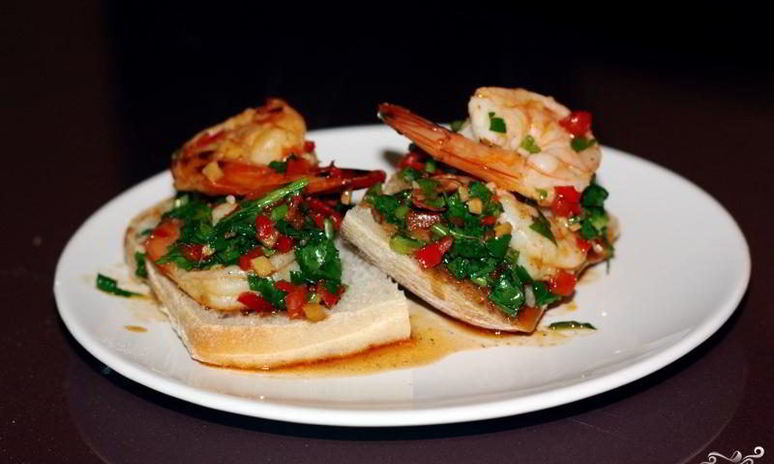 Рецепт острых бутербродов с креветками