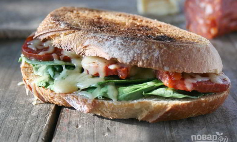 Рецепт улетных бутербродов с колбасой и сыром