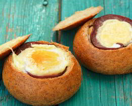 Запеченные бутерброды с яйцом и ветчиной