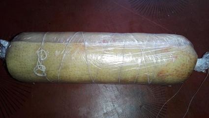 домашняя колбаса в свиной шкурке