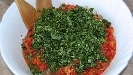 баклажанная икра с тахиной