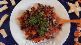 Грибная икра с помидорами