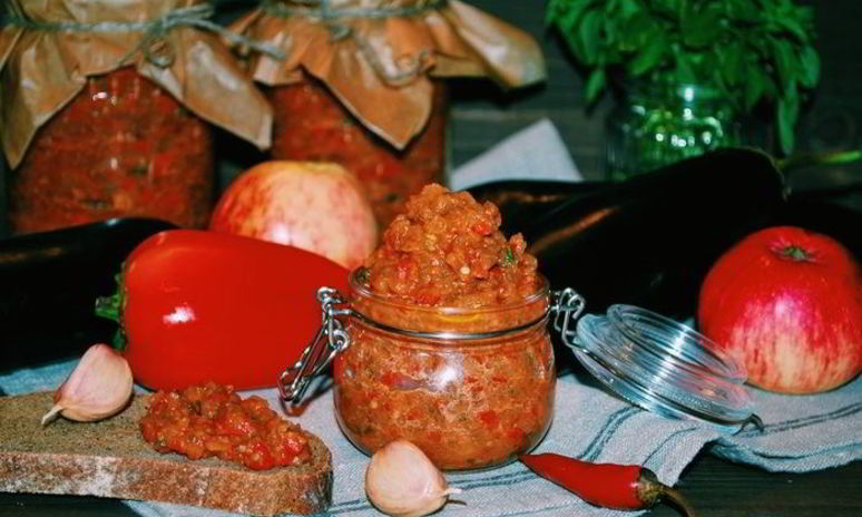 Рецепт икры из запеченных яблок и овощей