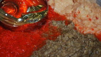 икра из запеченных яблок и овощей