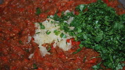 икра из запеченных яблок и овощей