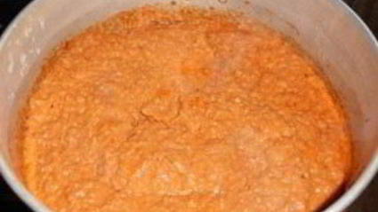 кабачковая икра с соусом