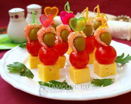 Канапе с креветками