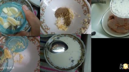 куриные бедра маринованные в кефире, с картошкой