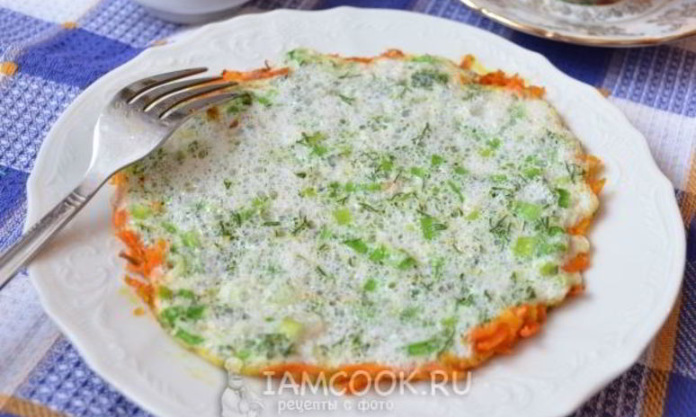 Рецепт белкового омлета с морковью