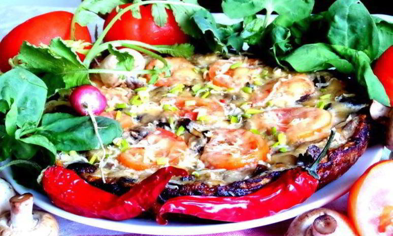 Рецепт фриттаты из баклажанов с грибами