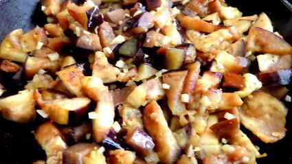 фриттата из баклажанов с грибами