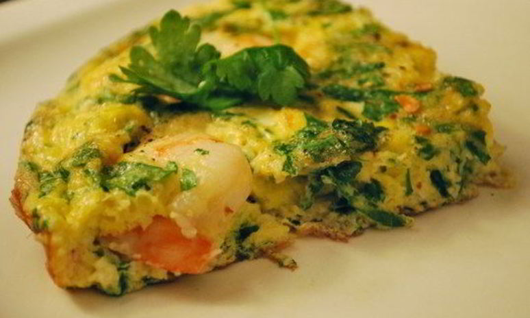 Рецепт фриттаты с креветками