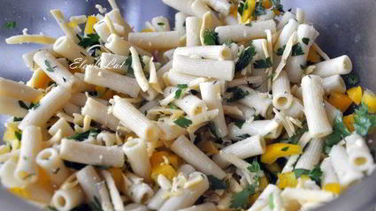 фриттата с макаронами и болгарским перцем