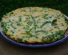 Фриттата с зеленым горошком и картофелем