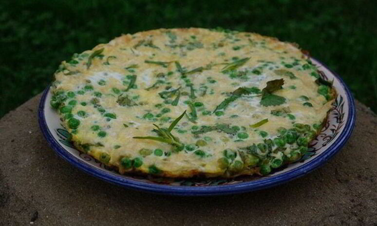 Рецепт фриттаты с зеленым горошком и картофелем