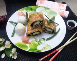 Омлет рыбный в японском стиле