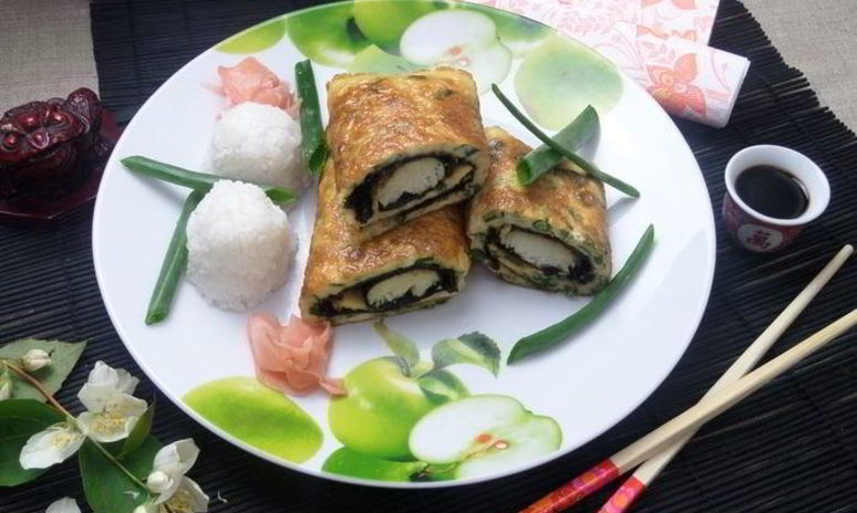 Рецепт омлета рыбного в японском стиле