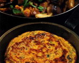 Омлет с грибами и сыром