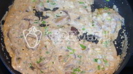 омлет с грибами