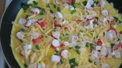 омлет с крабовыми палочками